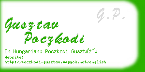 gusztav poczkodi business card